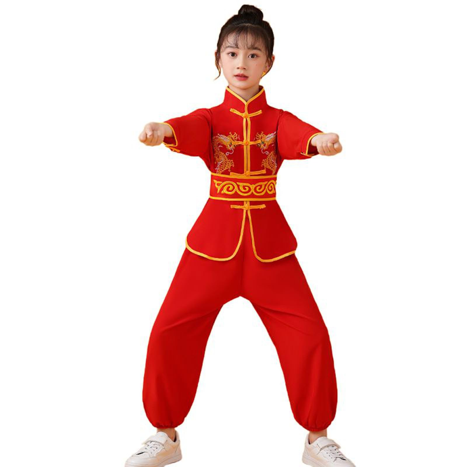 Costume Kung Fu enfant, Wing Chun, tenue d'entraînement, pour garçon et fille, de 4 à 12 ans