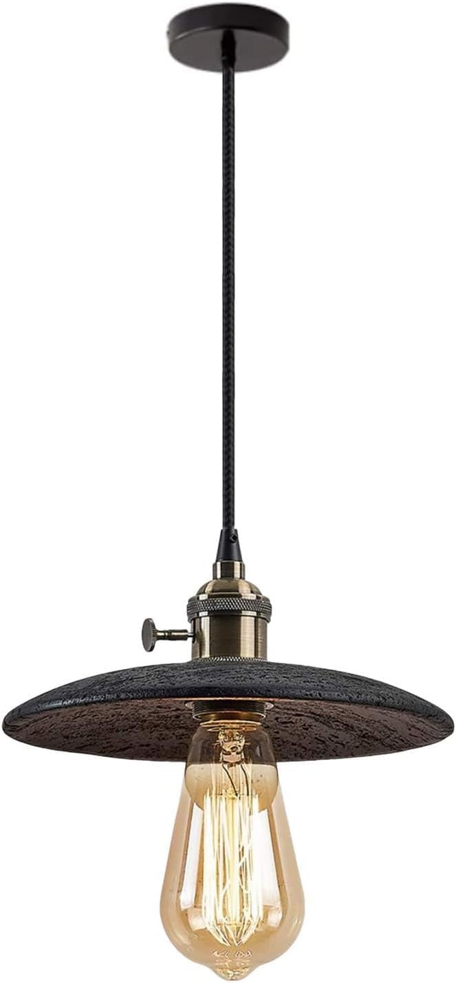 XQIDIANAA Wabi Sabi Pendant Light, Japandi Lamp with Natural Stone Shade, 7.9" Modern Dome Minimalist Stone Lamps, 18W Ceramic Mid Century Lights Fixture for Kitchen Island, Dining and Living Room