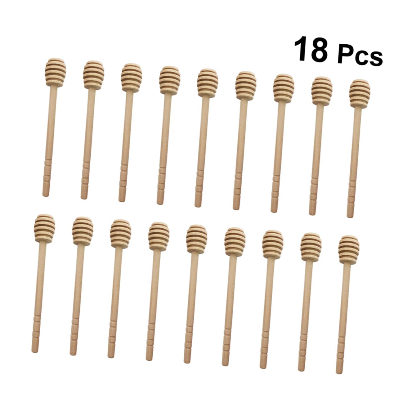 GRIRIW 18pcs Coffee Mixing Stick Syrups for Coffee Drinks Honey Dippers Bulk Honey Server Honey Ladle Coffee Honey Stick Honeycomb Stick Honey Spoon Coffee Syrup Wooden re-usable