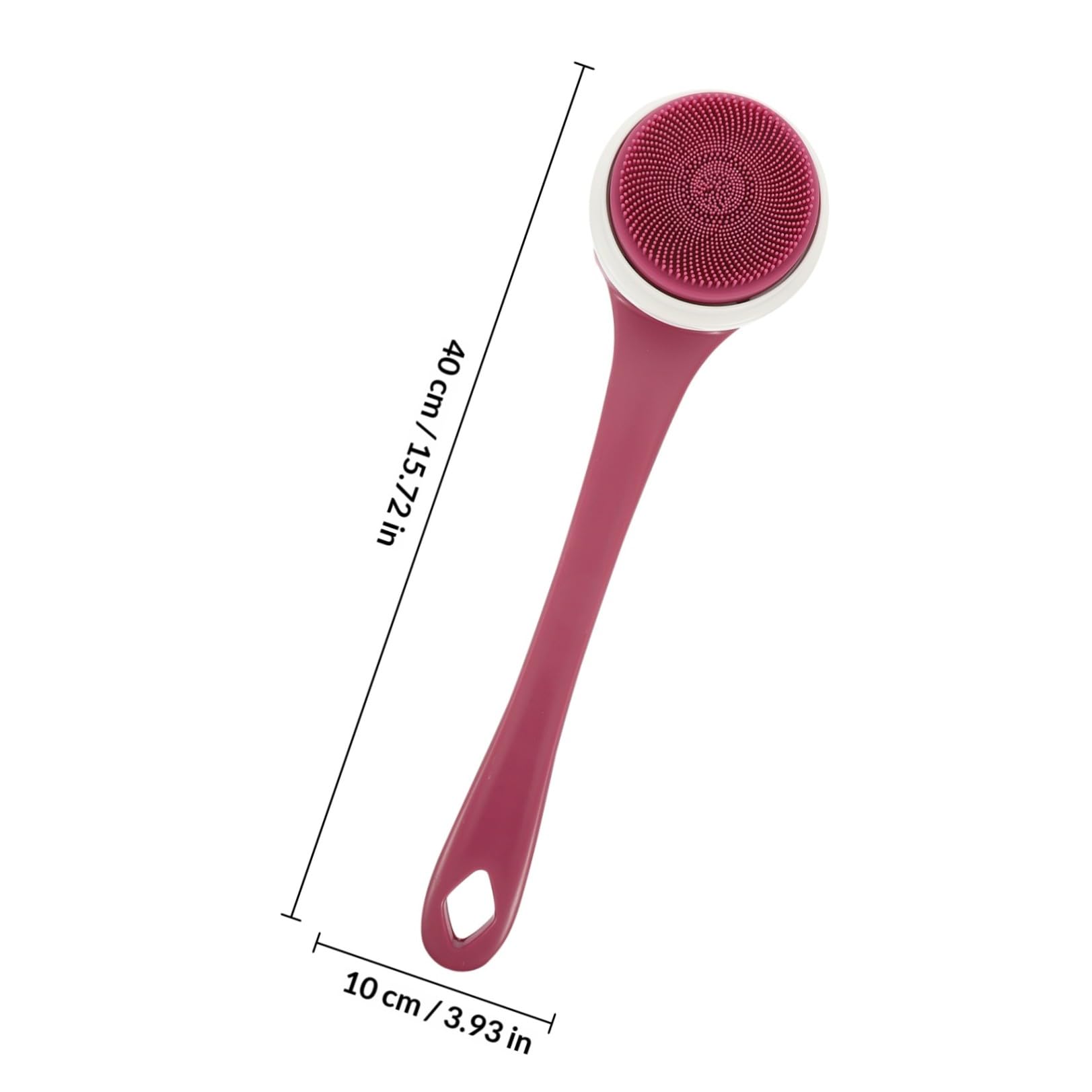 Cepillo de Ducha Eléctrico Mango Largo y 3 Niveles de Ajuste, Depurador Corporal de Silicona Abs para Exfoliación y Limpieza Profunda, 1800mah