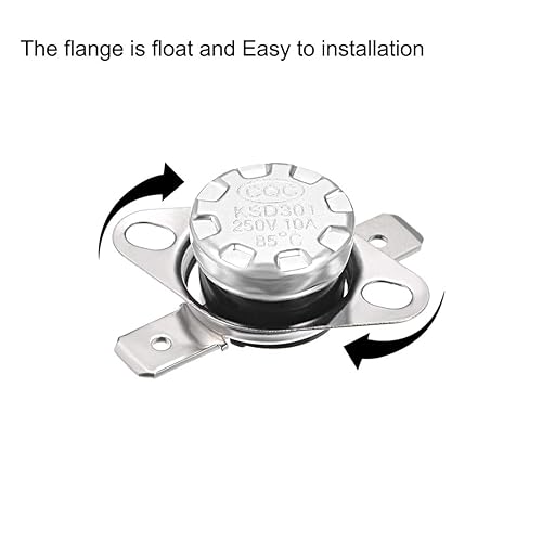 Miniatura 10 de uxcell KSD301 Termostato 221.0 F221  F 10 A Normalmente Cerrado N.C Ajuste Snap Disc Interruptor de temperatura para microondas, horno, cafeteras 5