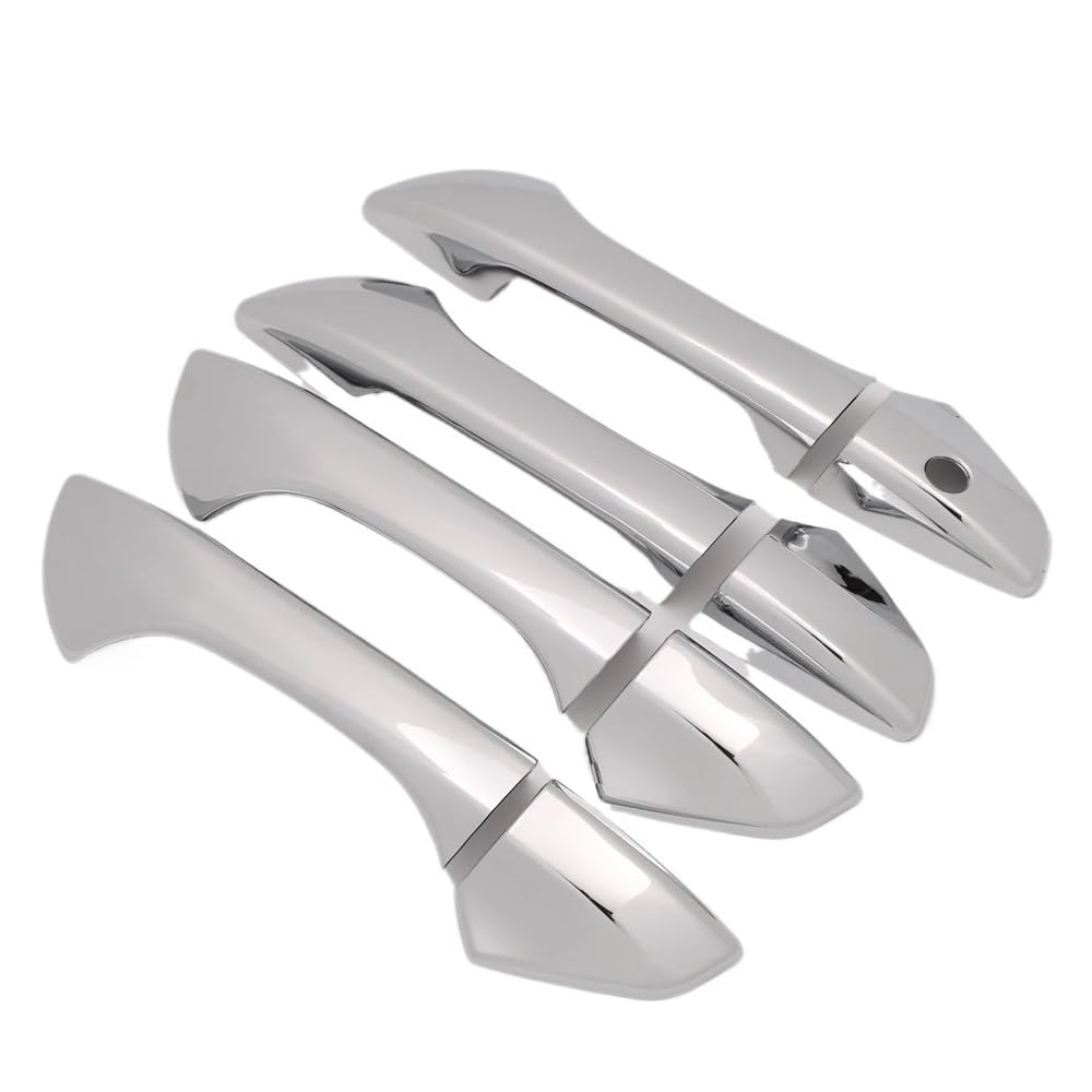 Mlhoghigd Silver 0 Button Door Handle Car Side Door Handle Decor Cover Trim For Accord 2008 2009 2010 2011 2012 2013 Styling Accessories
