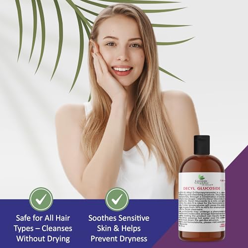 Image of Dr Joe Lab Decyl Glucoside Natural Surfactant - Surfactants for Soap Making, Lauryl Glucoside, DIY Shower Gel, Skin Care, Body and Face Wash, Plant Derived, Natural - 16 Oz