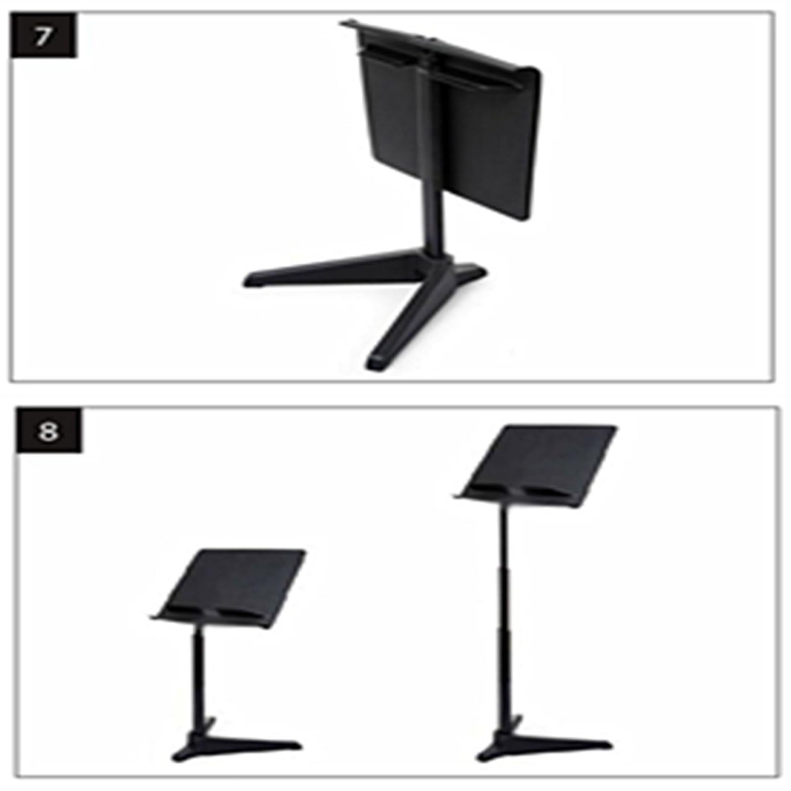 Notenständer, Verstellbarer Notenständer, tragbarer Notenständer, höhenverstellbar für Instrumentenspiel, Band und Chor (Schwarz 70192 cm)