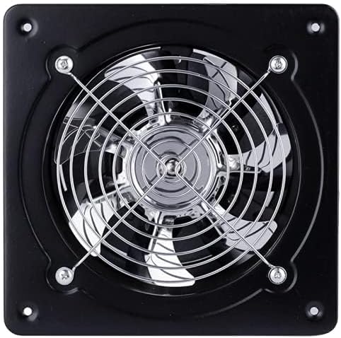 peelorange Wadbros Tornado 200Mm (10 Inch) Heavy Duty Stainless Steel Black Exhaust Fan For Kitchen,Bathroom,And Industrial Ventilation-Energy Efficient & Low Noise|Auto Shut-Off||Two Year Warranty|