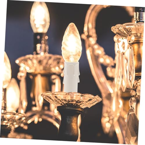24 Fundas de Color Blanco para Velas Tipo Lágrima de PP y PS 7