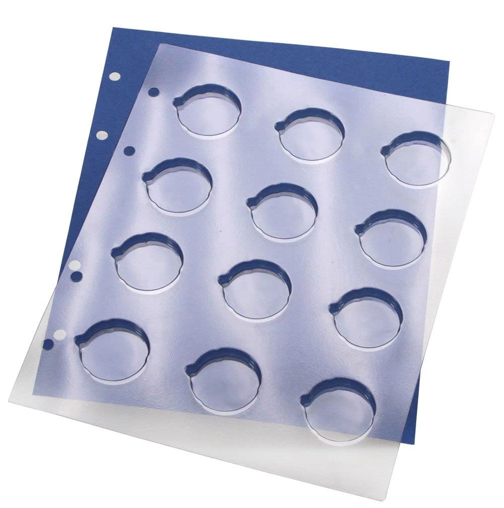 SAFE 7848 Feuille TOPset pour 10 DM / 10 € / 20 € commémoratives – avec intercalaire Bleu – pour système à Insertion sans Capsul