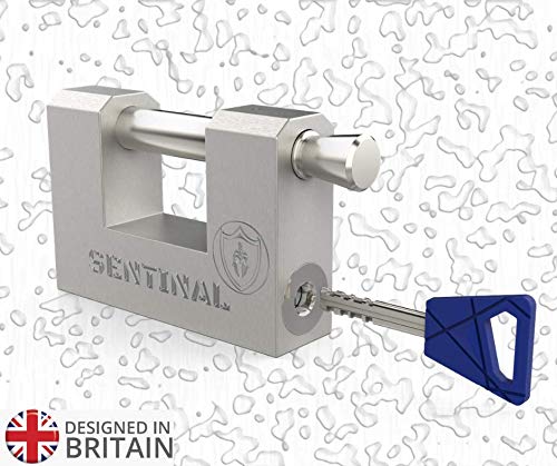 Monobloc. Candado STL70 mm con llaves 3D  al aire libre, resistente, de alta seguridad, antisierra, anticorte, anti-taladro, cerradura patentada. Perfecto para contenedores y lanzadores