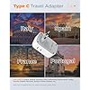 2 Pack European Travel Plug Adapter, TESSAN Europe Power Converter 4 Outlets 3 USB(1 USB C PD 20W), Type C International Adaptor to Italy Spain France Portugal Iceland Germany, EU Travel Essentials