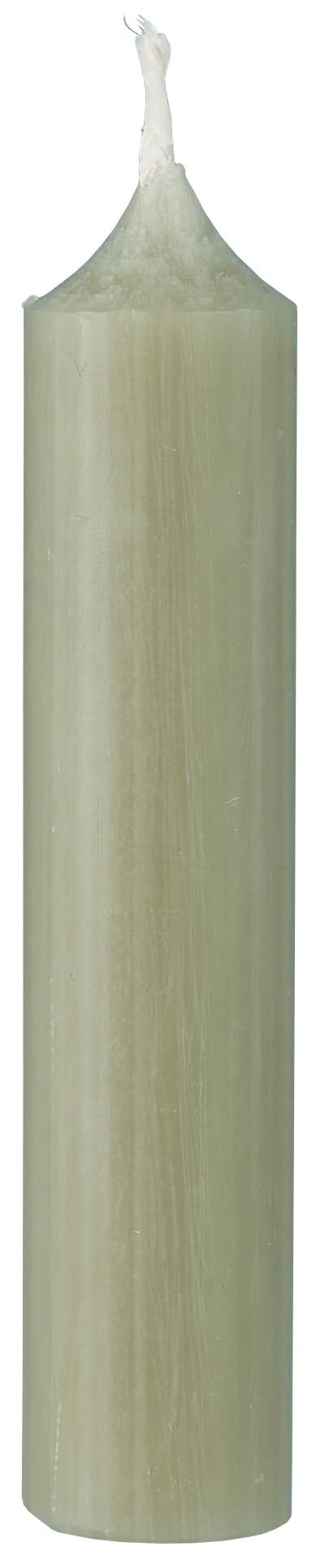 Set of 6 Short Dinner Dusty Green Rustic Candles by Ib Laursen