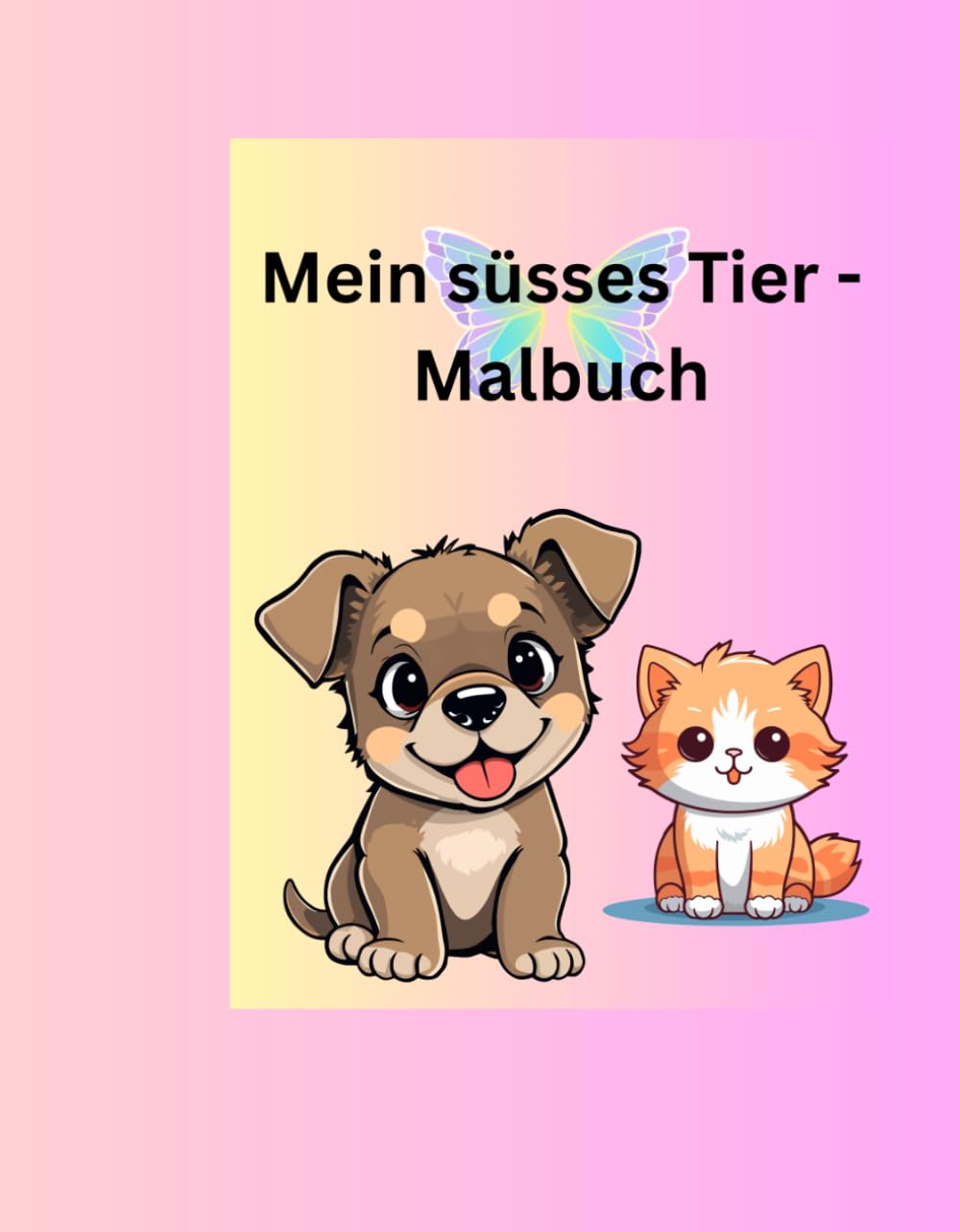 Süße Tiere Malbuch für Kinder ab 4 Jahren: 55 einfache Tier-Ausmalbilder für Kindergarten und Vorschule
