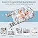 Baby Lounger for Newborn - Portable Infant Seat with Breathable Cover, Adjustable Cotton Lounger for Floor Play & Travel | Newborn Essentials Gift 0-24M