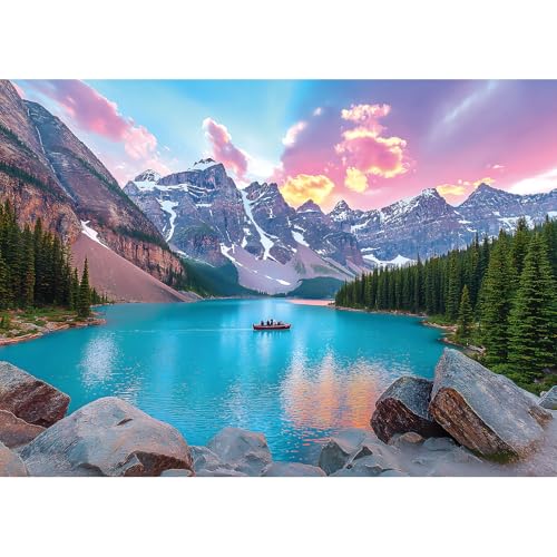 Blueforest Moraine Lake 1000 Piece Puzzle for Adults - Canadian