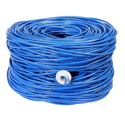 Cable de red Ethernet Cat6 UTP 1000 pies 23AWG azul miniatura 1