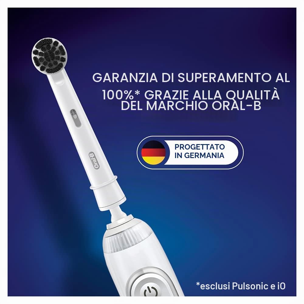 Oral-B Pure Clean - Set di 8 testine per spazzolino elettrico con setole di carbone attivo, spazzolini Oral-B