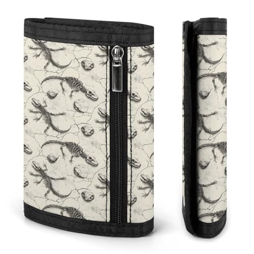 Vintage Lizard Skull Print Wallet for Men, 8 Credit Card Holder Slim Minimalist Front Pocket Small Mens Bifold Wallets2