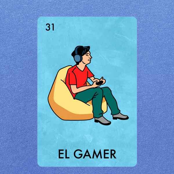 Pop Threads El Gamer Video Games Funny Mexican Lottery Parody Youth Kids Girl Boy T-Shirt2