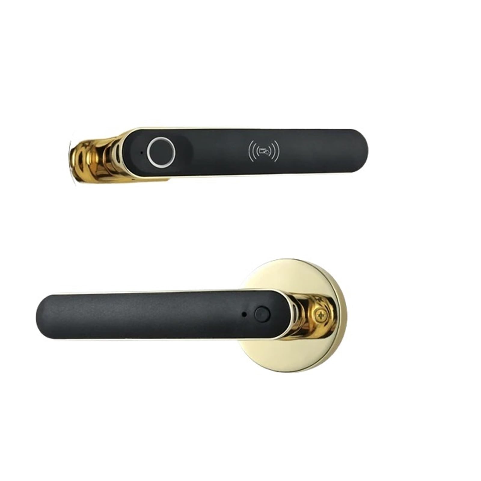 Smart Lock, Tuya Biometrisches Elektronisches Schloss, Digitales Intellintes Türschloss, Finrabdruck, Passwort, Eingangstürgriffe, Schloss For Schlafzimmer, Zuhause, Büro,Langlebig(3400gold)