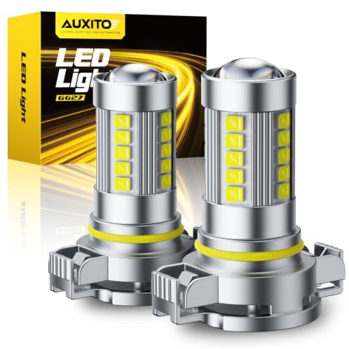 Image of AUXITO 2504 /PSX24W /12276 LED Fog Light Bulbs, 6500K Cool White CSP LED Fog Lights, True 1:1 Mini Size Replacement Fog Bulb, 360 Full Illumination, Play and Plug, Pack of 2