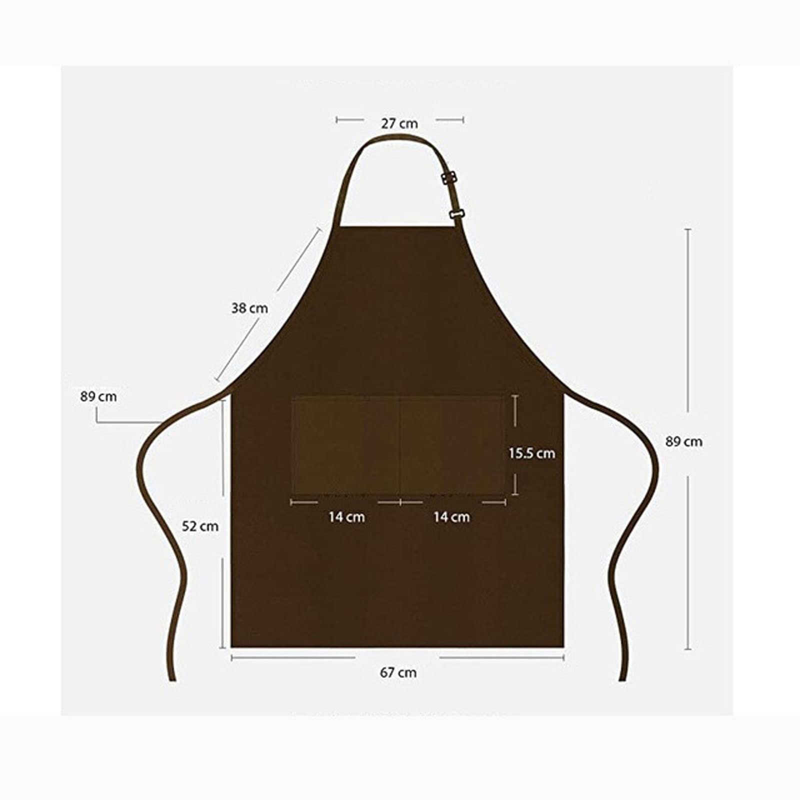 JINGYAN Schürzen Große Schürze mit Fronttasche Kochen Baumwolle for Frauen Männer Wasserdichte BBQ Komfortable Küchenkleidung