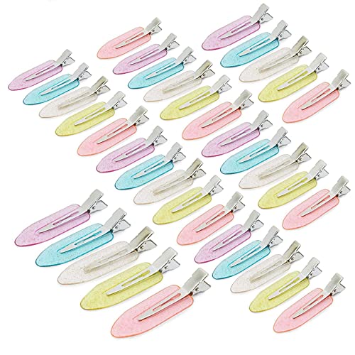 Flat No Crease Hair Clips for Styling, 5 Pastel Colors (2.4 In, 36 Pieces)