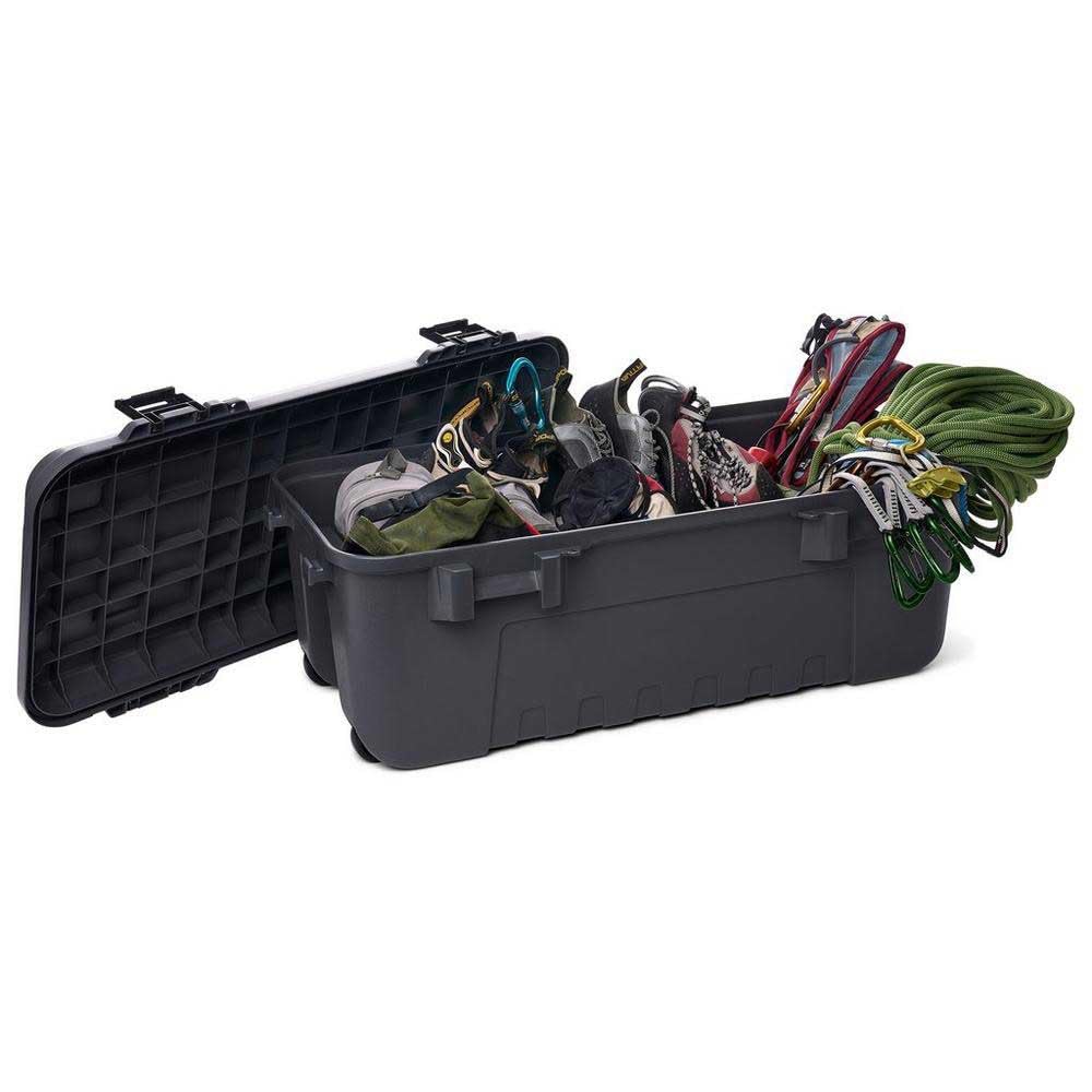 PLANO Sportsman'S Trunk Large 102Ltr, Charcoal, Military-Grade Storage Box With Lid, Heavy Duty, Large, Camping &Amp; Army Storage Trunks, Perfect For Hunting, Paintball, Airsoft Or Home Storage
