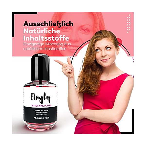 FINGLY Nagellack gegen Nägelkauen - Auf natürliche Weise Fingernägel kauen stoppen und Daumenlutschen abgewöhnen, Nail… – Bild 4