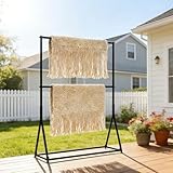 Estante de secado al aire libre para alfombras, bufandas, toallas, soporte resistente para colgar muestras, organizador de ropa para ducha, cuarto de lavado