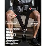 Ultimate Belt for Belt Squats, Rack Attachment and Squat Machine, Structured Back Support, Stays Low During Down Movement, Padded Hip & Thigh Area, Buckle Strap - No Sliding Down, Heavy Duty - Image 3