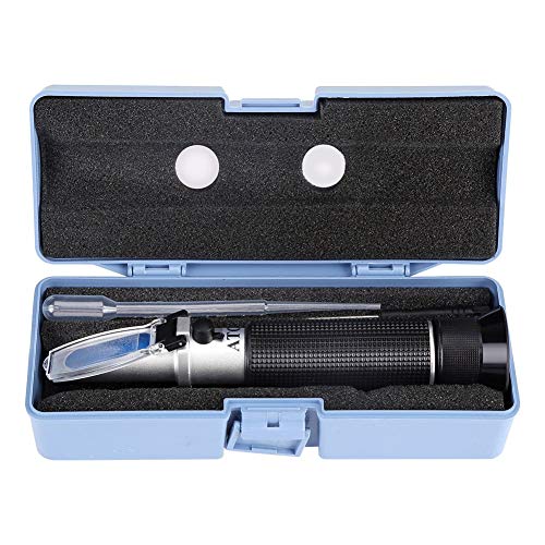 Reviews de Refractómetros del mes. 41 Yosoo Refractómetro Densimetro, Refractómetro de Prueba de Alcohol, Alcohol de Aluminio de Mano, 0-80%, Medidor de Probador de Vino, Instrumento de Medida,Accesorios para...