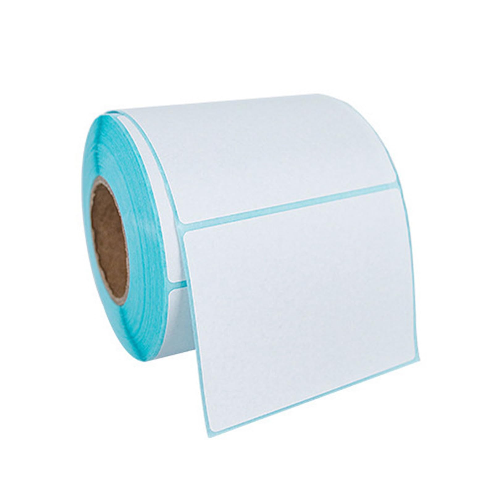 Tsophreniq 800Pcs Adhesive Thermal Label Oil and Water Resistant Food White Address for Barcode Packaging Thermal Paper Rolls