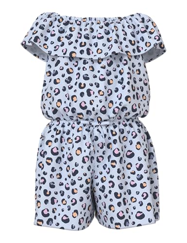 NAME IT Mädchen Nkfvinaya Ss Playsuit Fffff Noos, Ancient Water, 122 cm