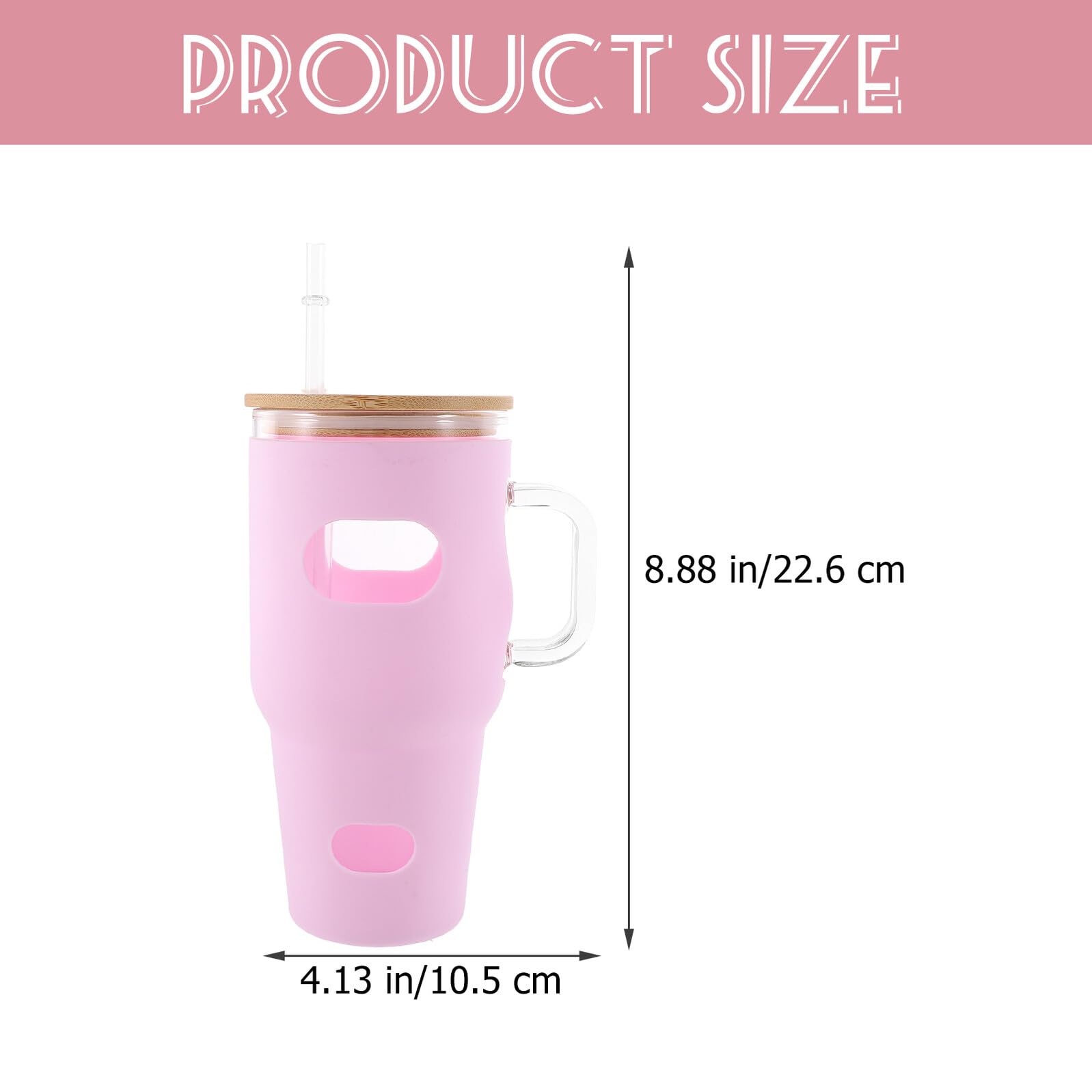 Glasbecher mit Deckel und Strohhalm für Wasser Saft und Milchtee Kleine Wiederverwendbare Saftflasche aus Glas für Täglichen Gebrauch