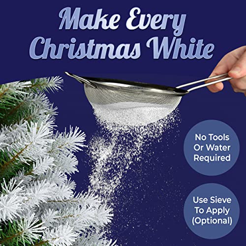 Prextex Artificial Instant Snow 10 Ounces Fake Snow Decoration For Winter Displays, Christmas Village - Sparkling White Dry Plastic Snowflakes For Holiday Décor, Flocked Christmas Trees, Crafts #TOP2