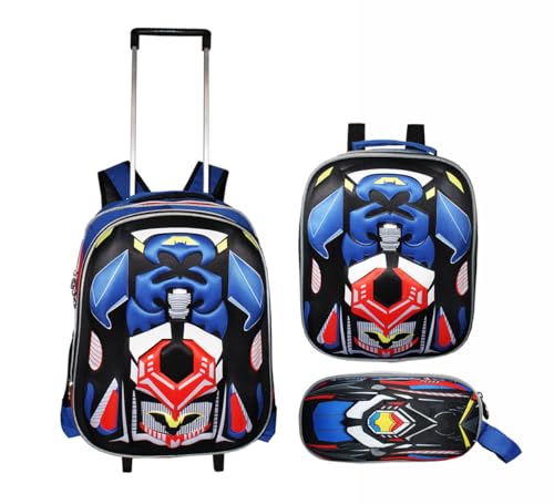 Kit Mochila Batmovel Alto Relevo 3d Meninos Rodinhas Escolar