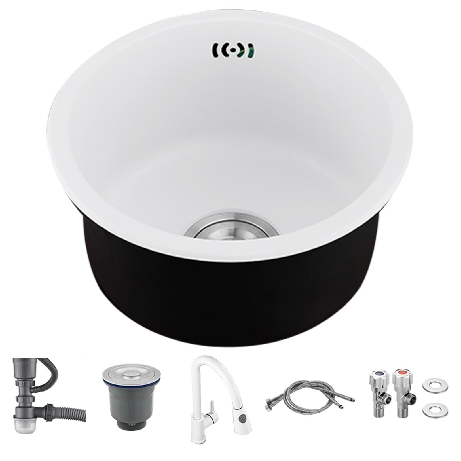 Évier acier inoxydable 304 mini bar cuisine bac simple absorbant le bruit
