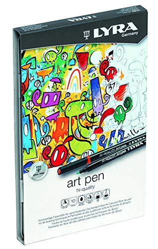 Lyra 6751100 - Rotuladores, 10 unidades Hi-Quality Art Pen