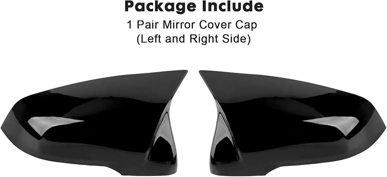 Mirror Cover Cap, Driver and Passenger Side Rear View Mirror Cover Cap Compatible with BMW X1 F48 X2 F39 F40 F53 F44 Z4 G39 2016-2023 (Glossy Black, 1 Pair)