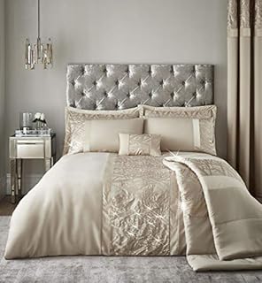 Catherine Lansfield Velvet Sparkle Easy Care King Duvet Set Champagne