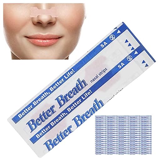 Nästremsor, Anti-snarkande Munremsor för Djup Sömn, Utveckla Vanan med Näsandning, Sluta Snarka Andningsremsor för God Sömn(50 x Nasal Strips)