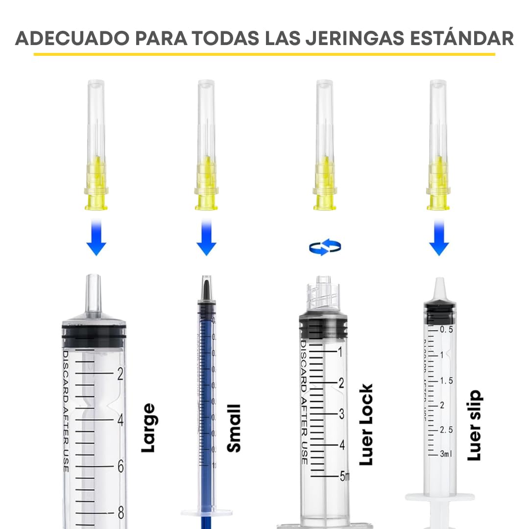 100 tubos dosificadores de acero inoxidable 30G x 12 mm, envasados individualmente, para laboratorio, industria y aplicaciones cosméticas