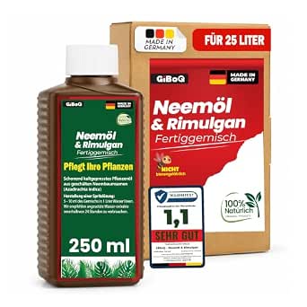 100% natürliches Neemöl [250 ml] mit Emulgator | Für Zimmerpflanzen, Gartenpflanzen, Kräuter, Gemüse-, Obst- und Zierpflanzen | Natürlicher Blattglanz & Pflanzenpflege