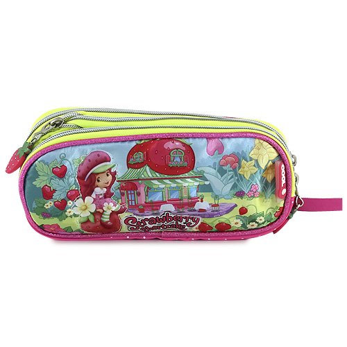 Strawberry Tarta de Fresa 10397 - Estuche de lápices de 3 Cremalleras