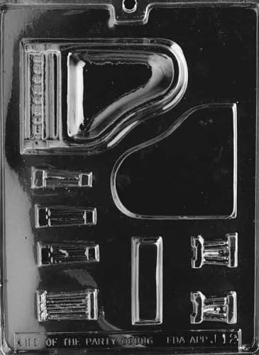 Cybrtrayd Life of the Party Baby Grand Piano Chocolate Candy Mold en bolsa protectora sellada impresa con instrucciones de moldeo Cybrtrayd con