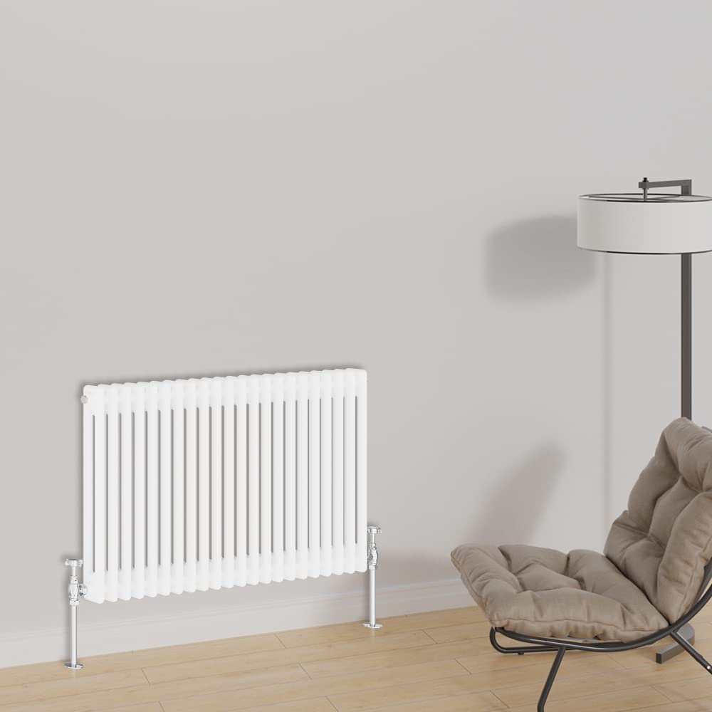 Warmehaus Horizontal Column Radiator 600x1010mm Double Panel White