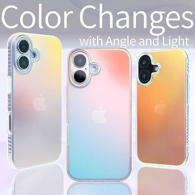 Image of DIZORO Compatible with iPhone 16 Plus Case Matte Designed Premium Designer Lightweight Mobile Accessories for Women Men Girls Scratch Resistant Shockproof Hard PC 6.7 inch Fluorescent