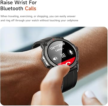 AWEI Smart Watch, 1.38 inch Smartwatch for Men Women (Answer/Make Call), Fitness Tracker with Multi Sport Modes, 2ATM Waterproof, Activity Tracker Compatible with Android iOS