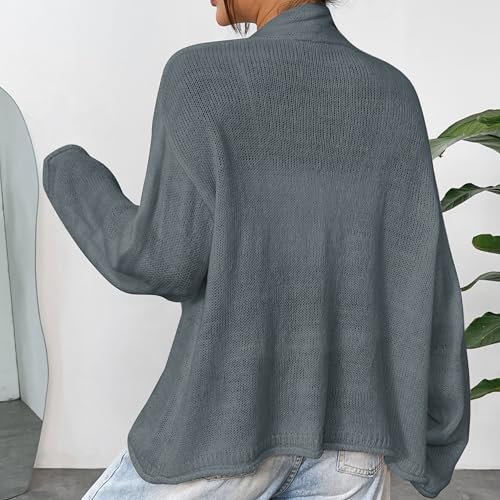 Image of Velius Women Crochet Long Sleeves Lightweight Soft Open Cardigan Coat