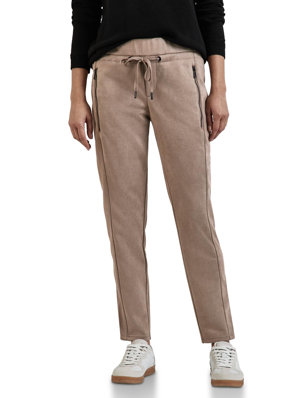 Street ONE Damen Hose im Velours-Look A378290