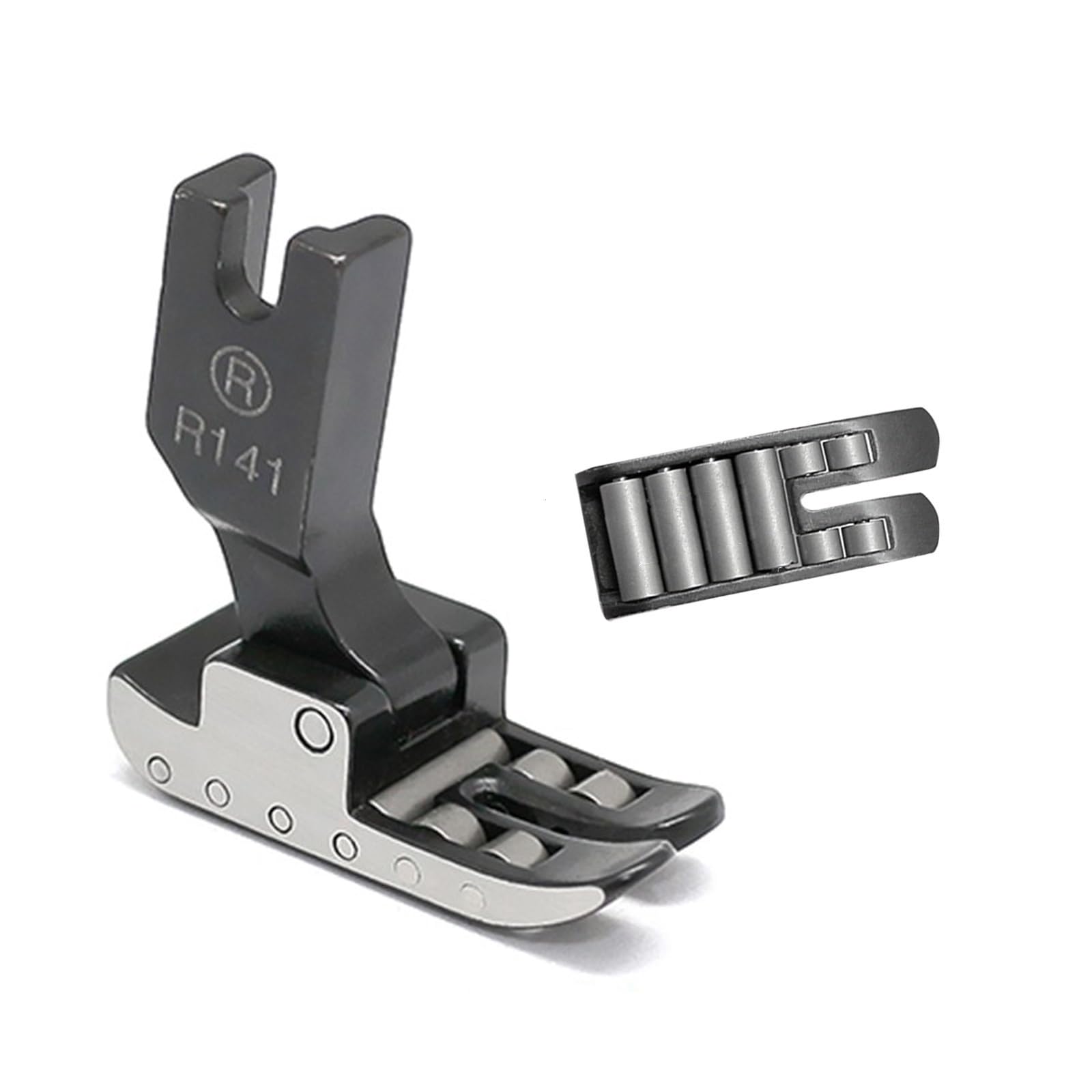 Fbshicung Roller Presser Foot Black R141 8 Bearings Foot for Industrial Sewing Machine Juki Consew Brother Singer
